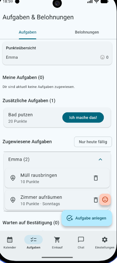 mitPlan Aufgaben und Belohnungen