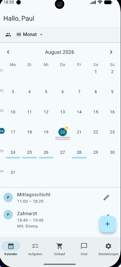 mitPlan Kalender – Familien- und Haushaltskalender